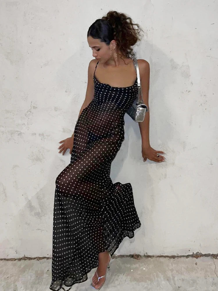 Selena | Allure Polka Dot Maxi Dress