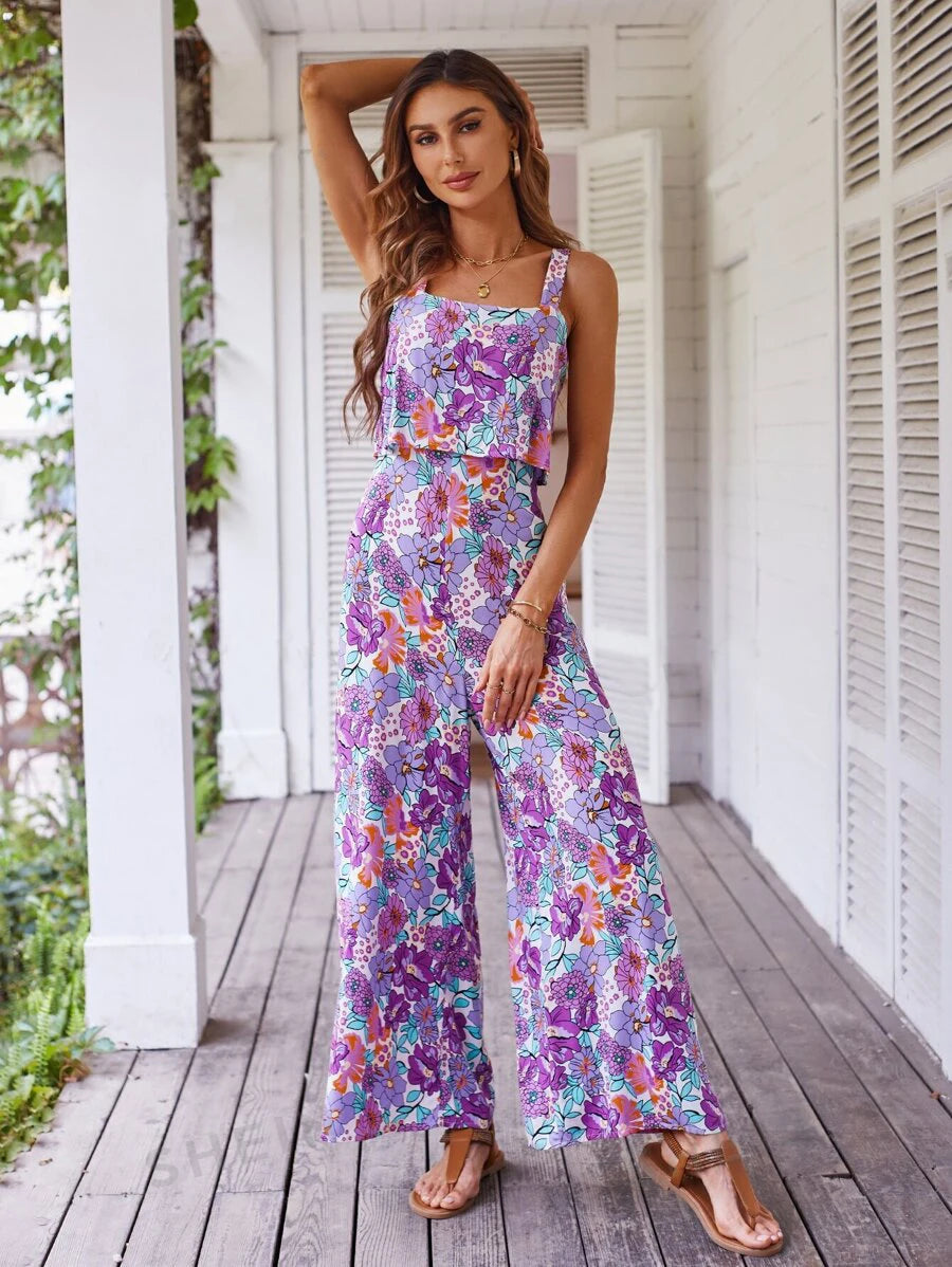 Luna | Enchanted Blossom Wide Leg Jumpsuit