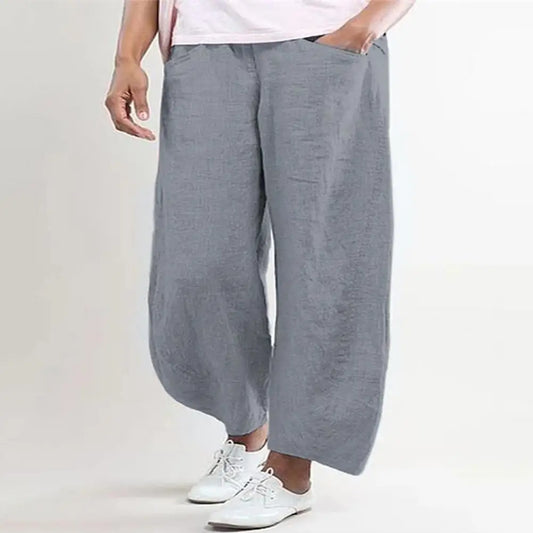 Eden | Cotton Linen Wide-Leg Trousers