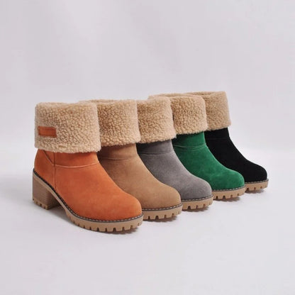 Claire | Bottes à talons confortables en peluche