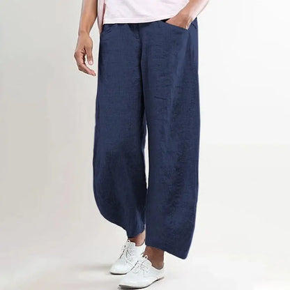 Eden | Cotton Linen Wide-Leg Trousers