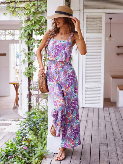 Luna | Enchanted Blossom Wide Leg Jumpsuit