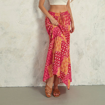 Savannah | High-Waist Tiered Boho Skirt