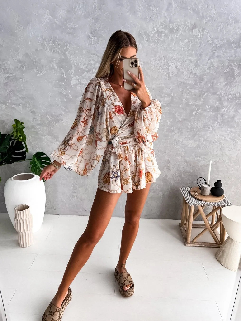 Aria | Bohemian Chic V-Neck Romper