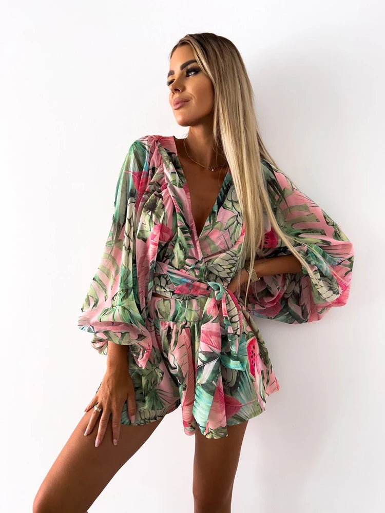 Aria | Bohemian Chic V-Neck Romper